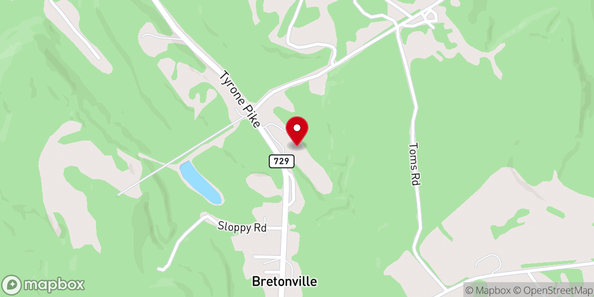 Map showing location of Zion Baptist Church