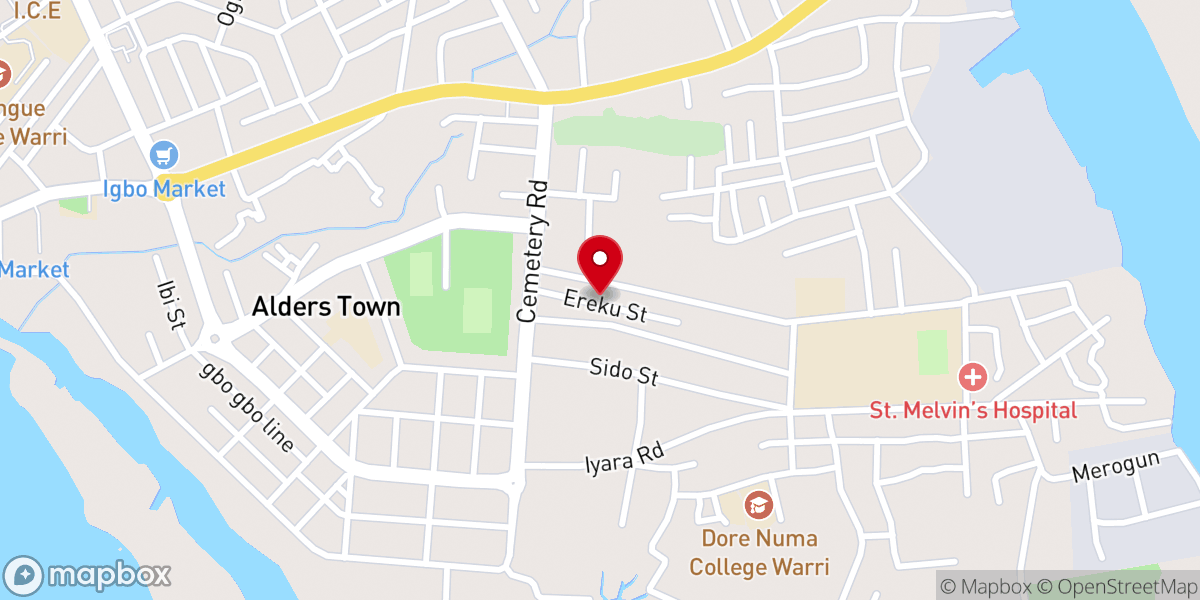 Map showing location of RCCG JUBILEE MODEL PARISH DELTA 1