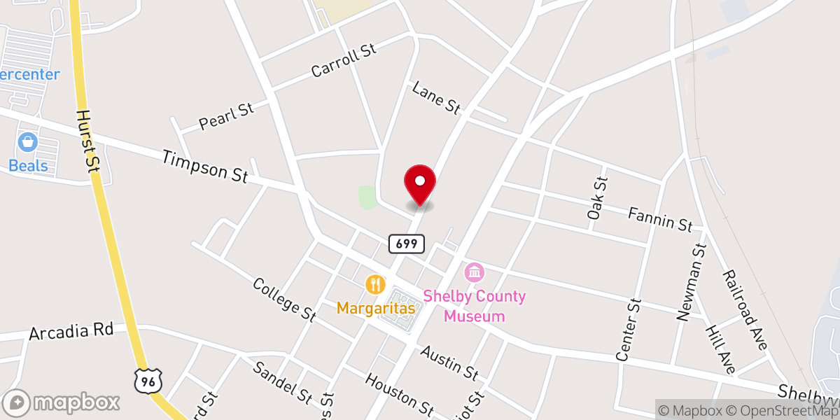 Map showing location of Carroll's Chapel CME Church