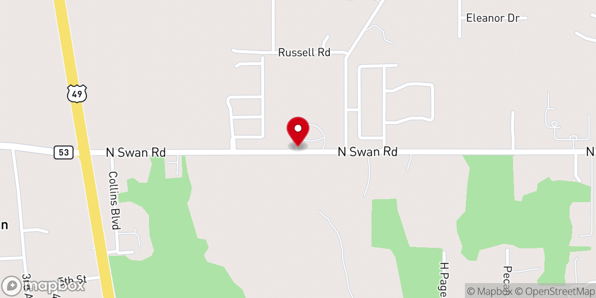 Map showing location of Crosspoint Church