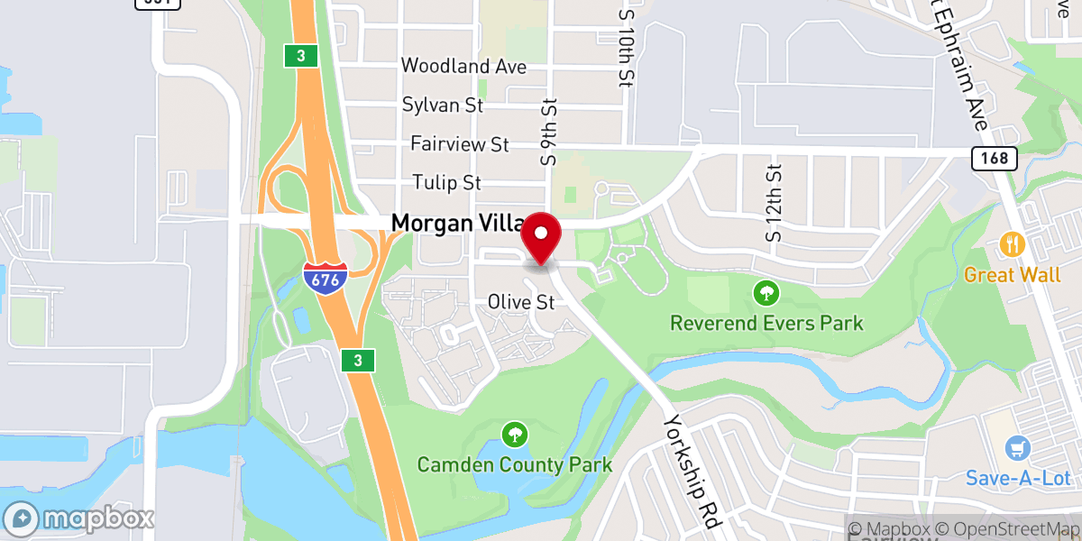 Map showing location of Cornerstone Bible Baptist Church