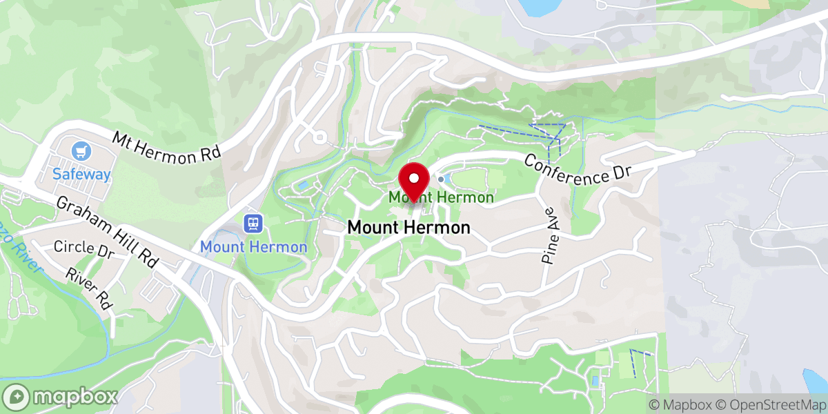 Map showing location of Mount Hermon Memorial Chapel