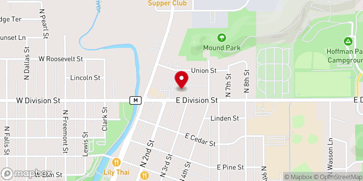 Map showing location of St Bridget's Catholic Church