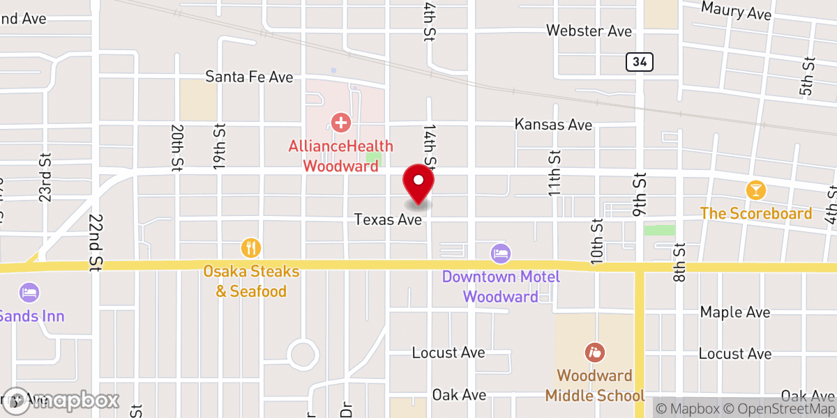 Map showing location of Faith United Methodist Church