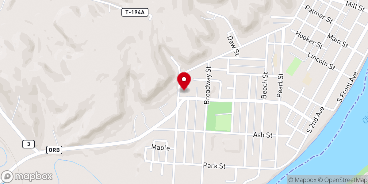 Map showing location of New Hope Church of the Nazarene