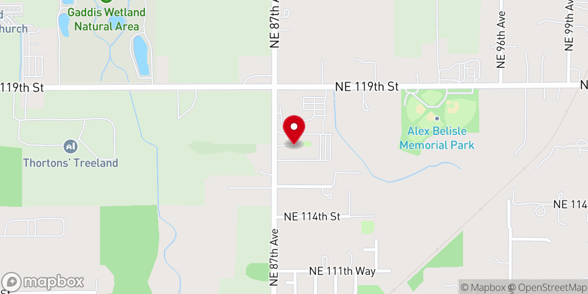 Map showing location of Saint Vincent de Paul: Brush Prairie - Food Distribution Center