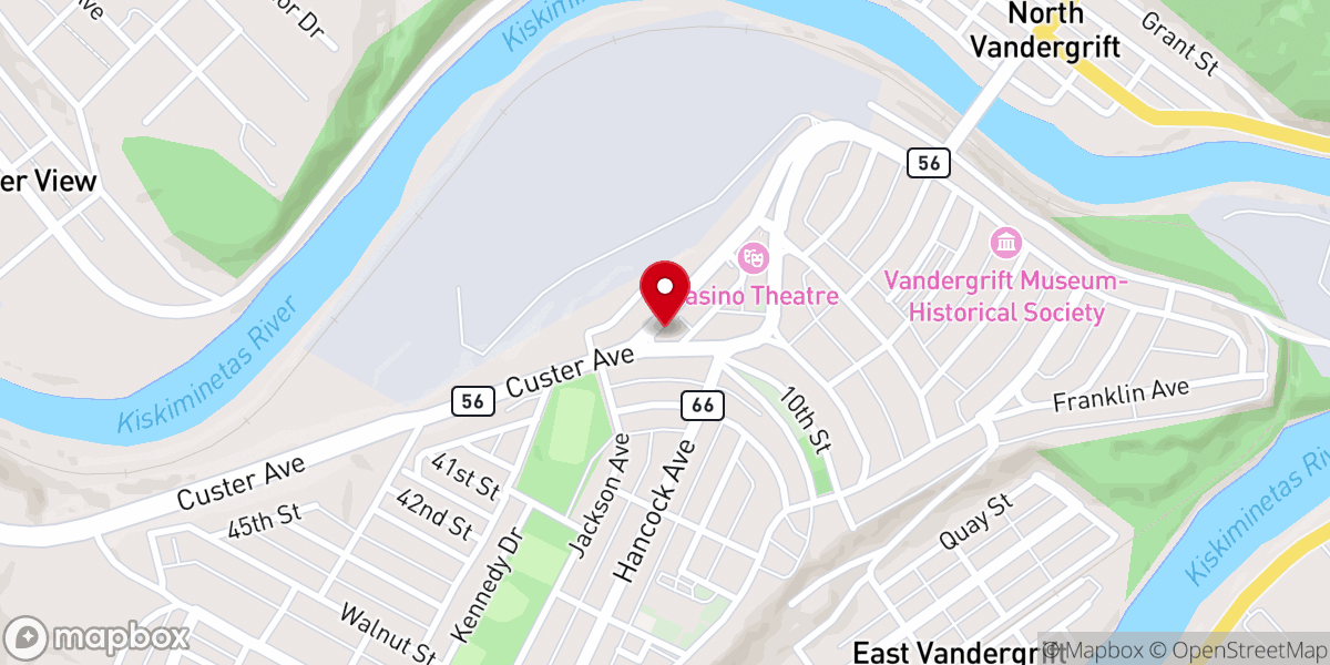 Map showing location of First United Methodist Church
