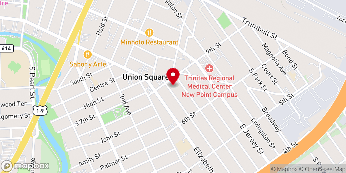 Map showing location of Iglesia Pentecostal De Jesucristo De Elizabeth