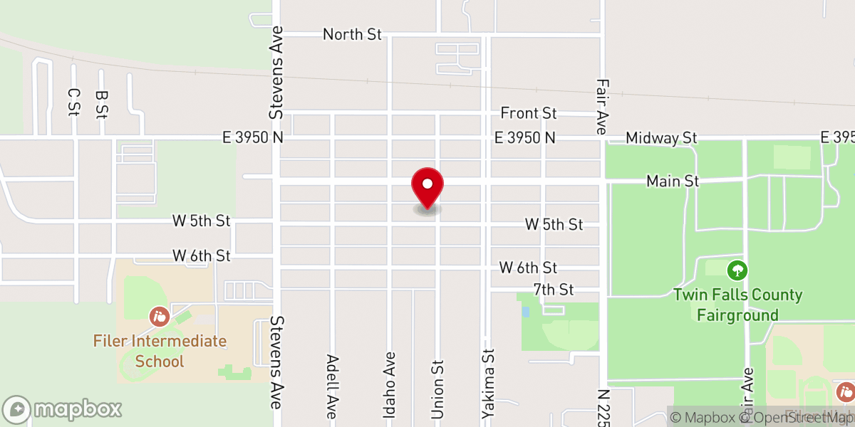 Map showing location of Fellowship Community Church