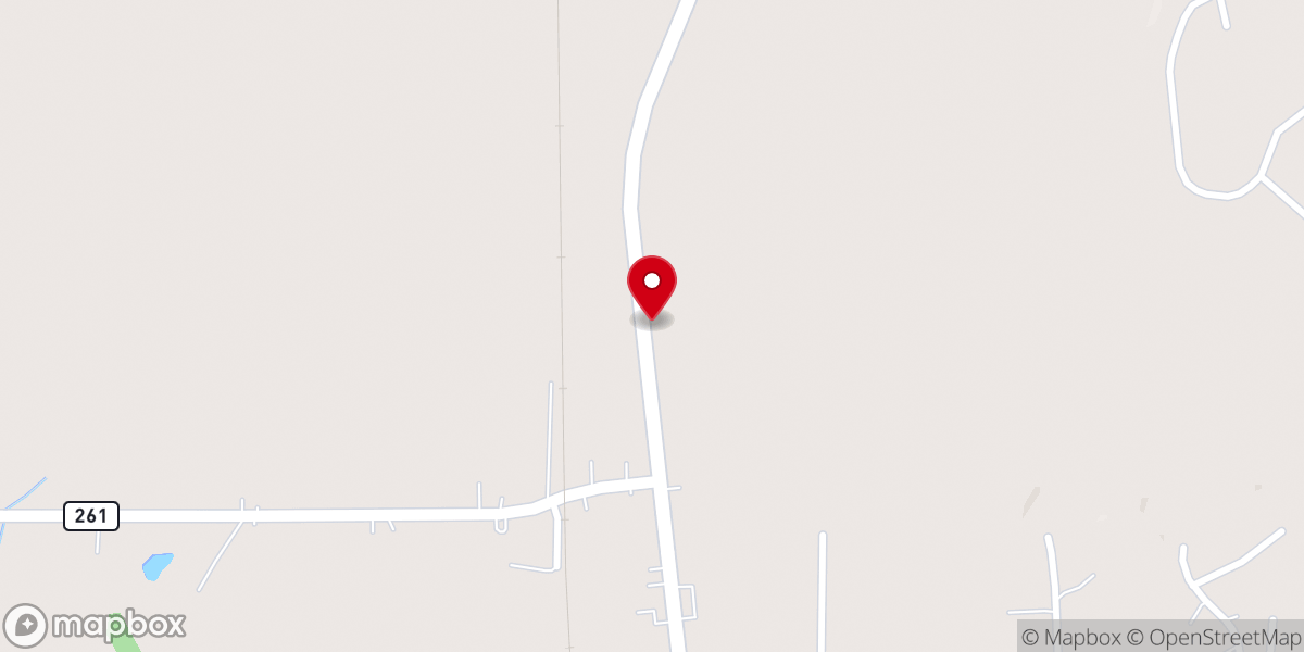 Map showing location of Caldwell Baptist Church