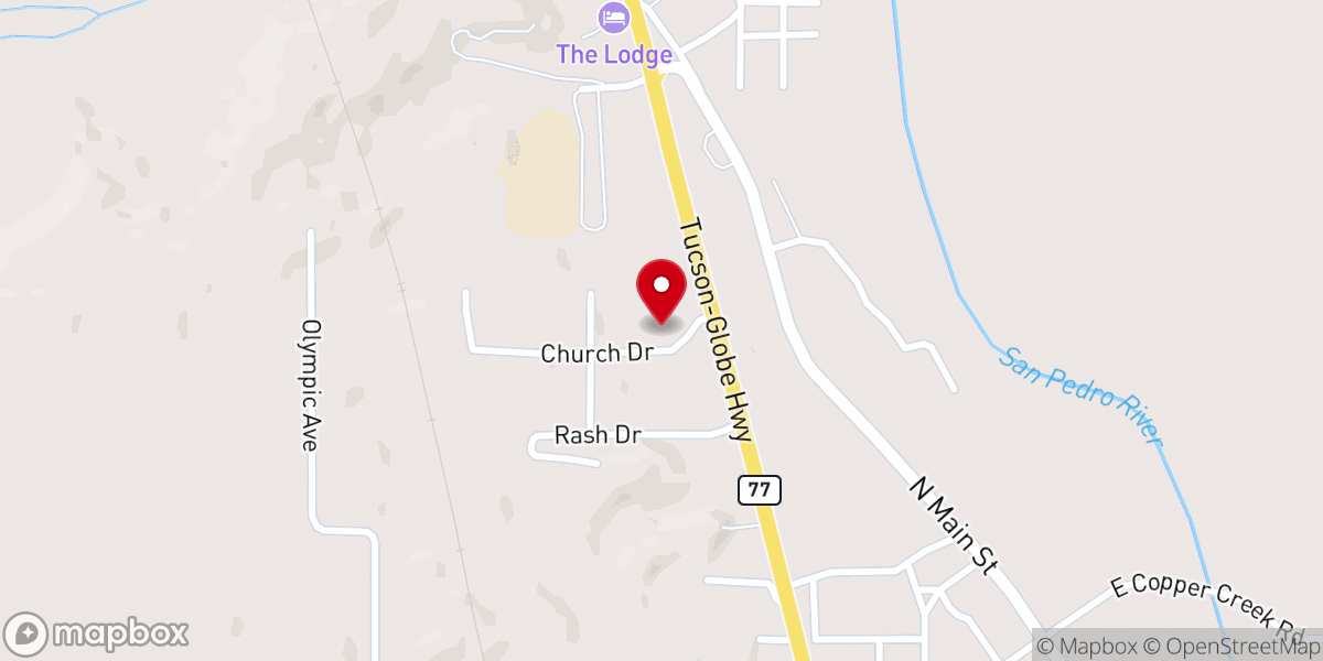 Map showing location of Blessed Sacrament Catholic
