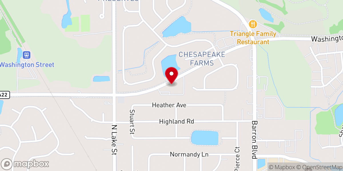 Map showing location of Shepherd of the Lakes Church