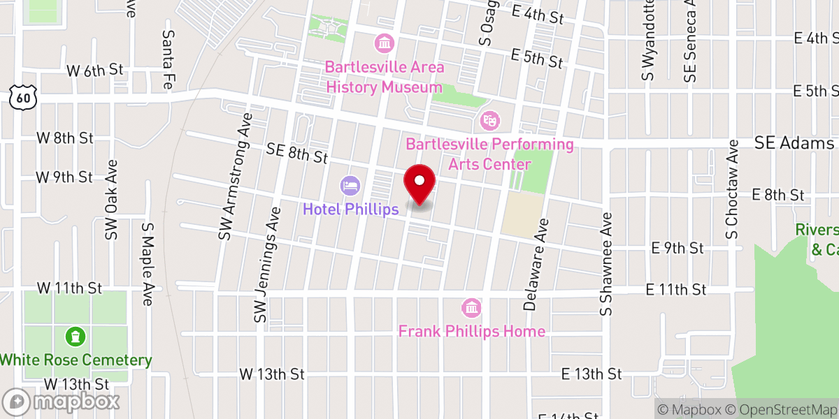 Map showing location of St Luke's Episcopal Church