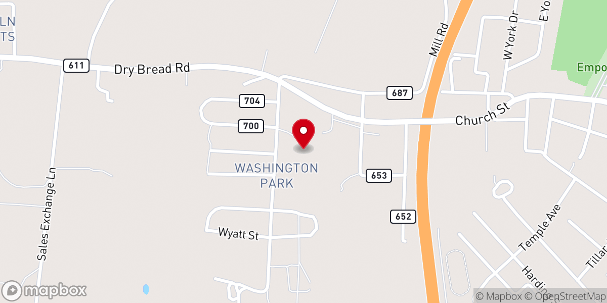 Map showing location of Little Shiloh Baptist Church