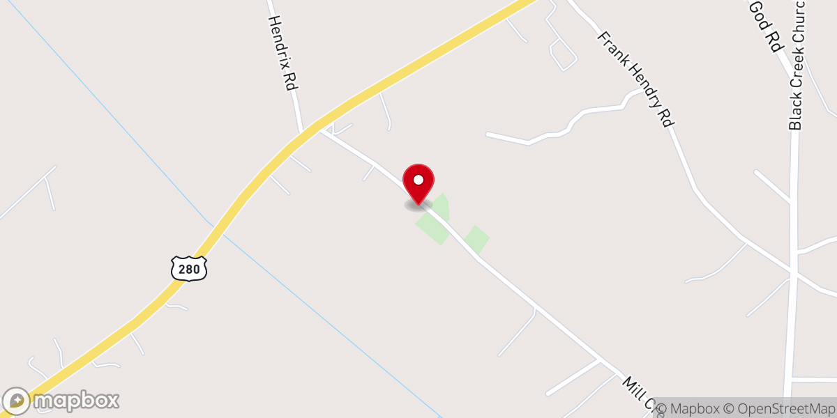Map showing location of Boyd's Temple New Order Church