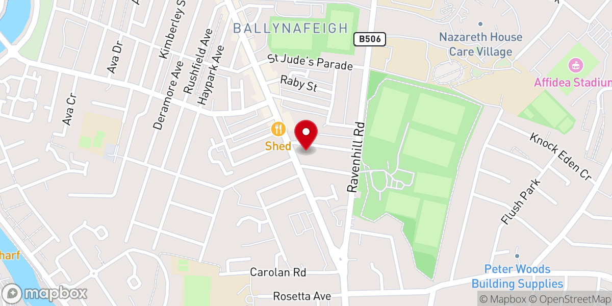 Map showing location of St Jude's Parish Church
