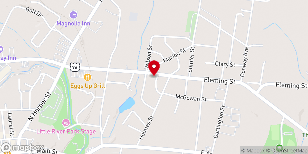 Map showing location of Second Baptist Church
