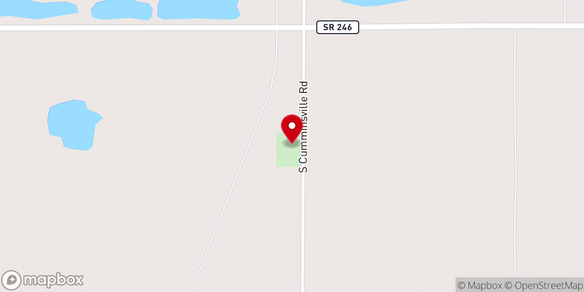 Map showing location of Mount Olive Church