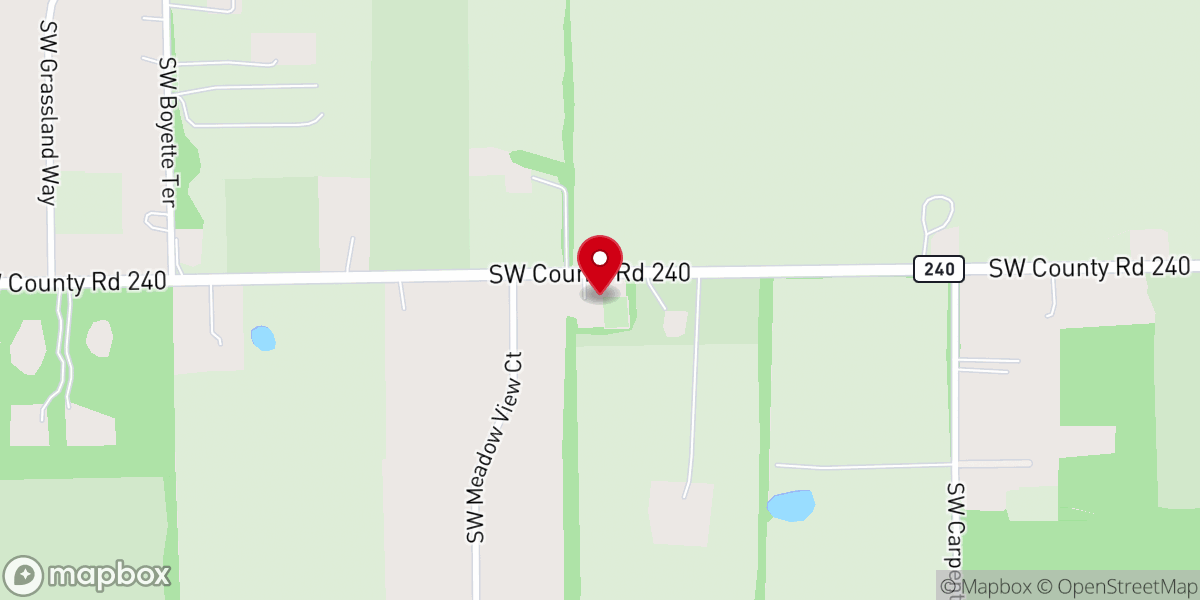 Map showing location of Athens Baptist Church
