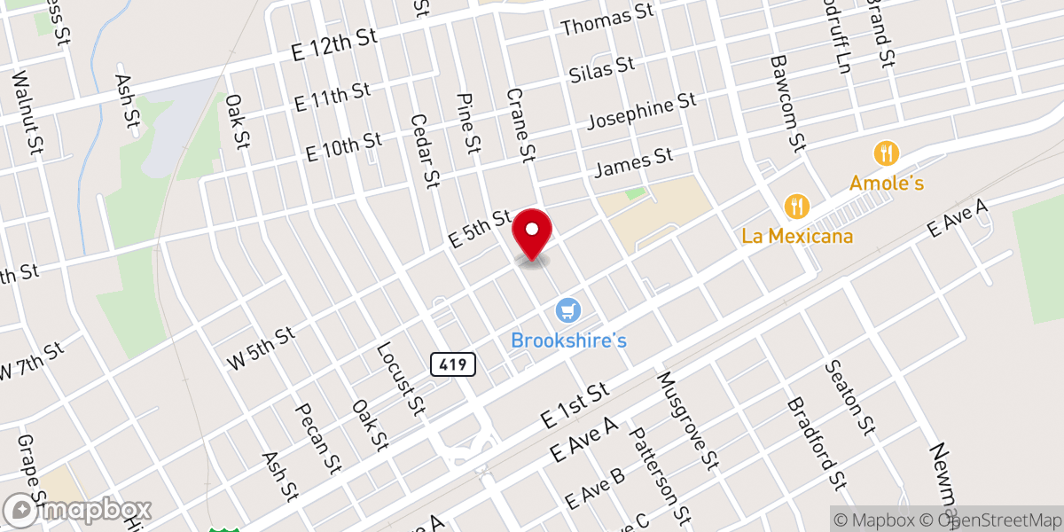 Map showing location of Sweetwater Church Of God
