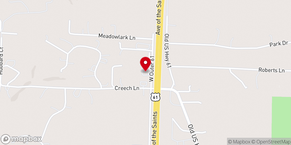 Map showing location of Christ Centered Church
