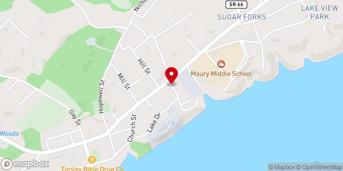 Map showing location of Christ Temple African Methodist Episcopal Zion Church