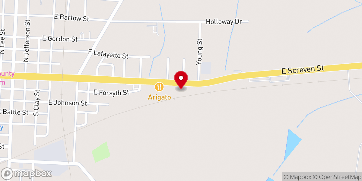 Map showing location of Quitman Church of God