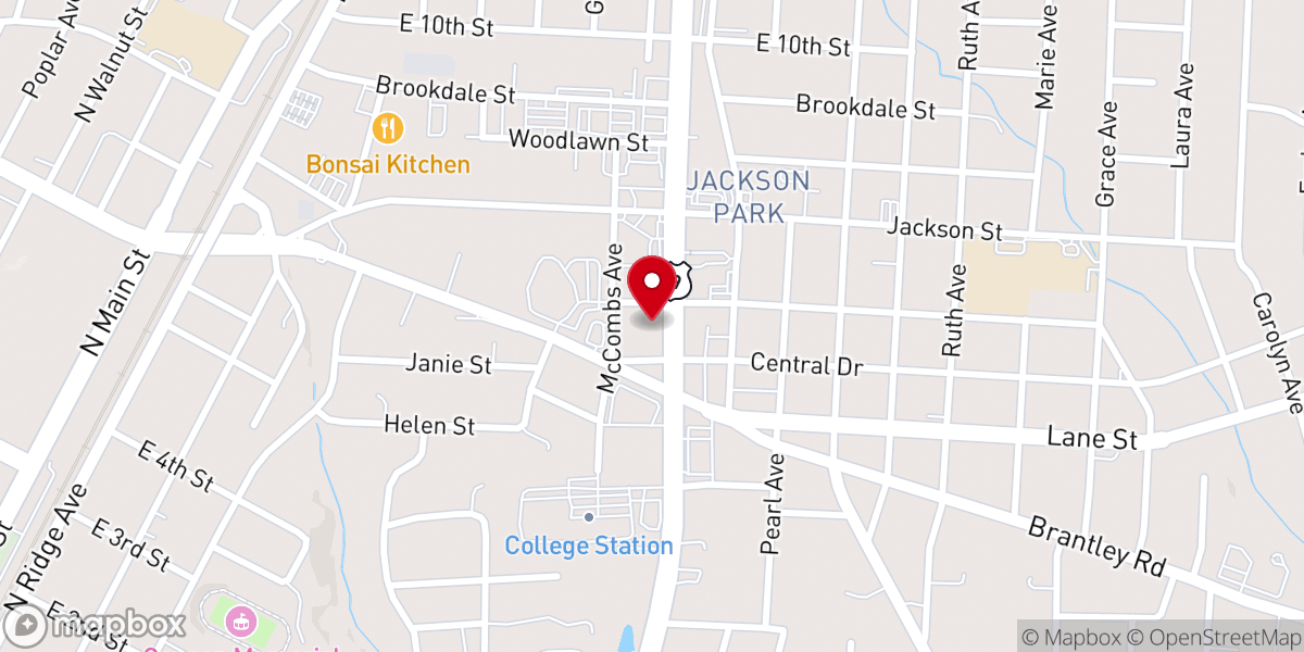 Map showing location of PUA Church NC