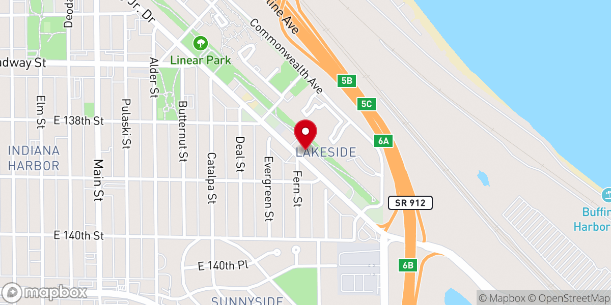 Map showing location of New Starlight Baptist Church