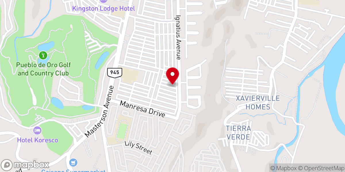 Map showing location of St. John Marie Vianney Parish