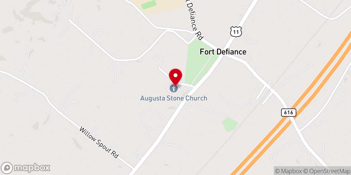 Map showing location of Augusta Stone Presbyterian Church