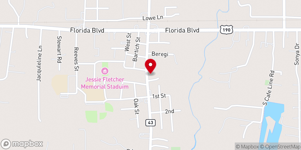 Map showing location of Albany Fire Department