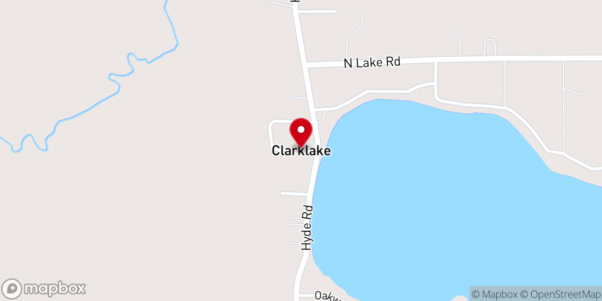 Map showing location of Clarklake