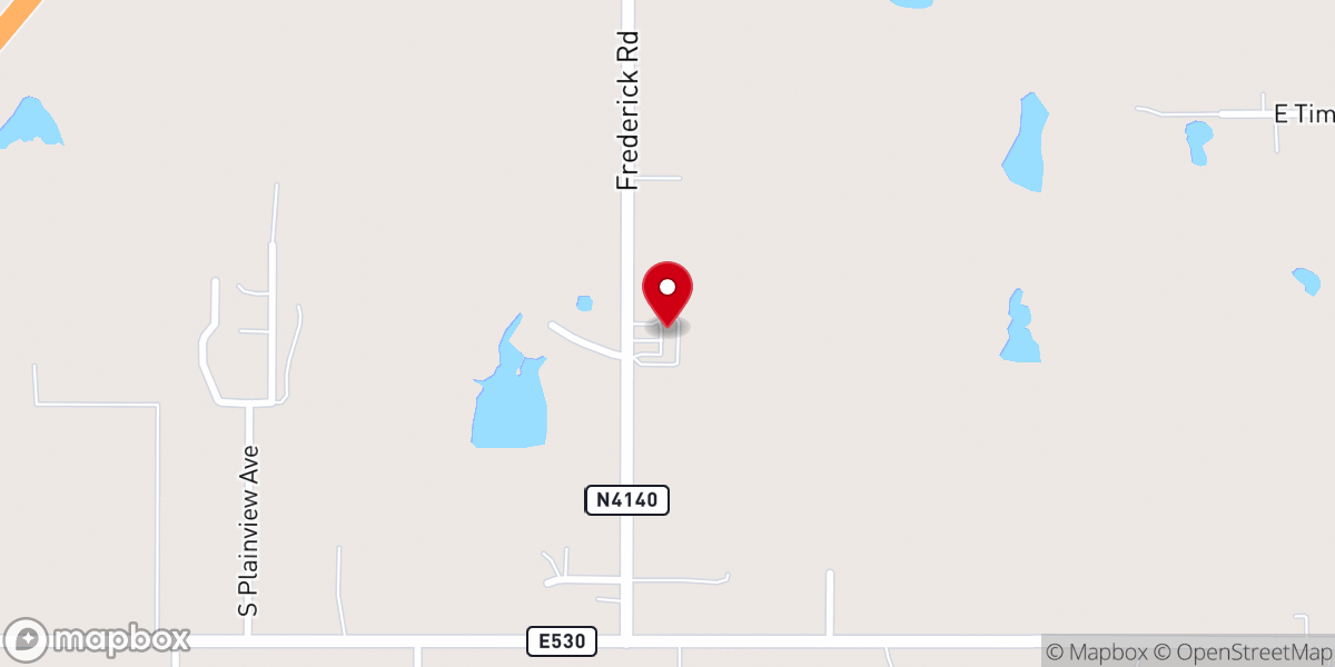 Map showing location of New Life Baptist Church