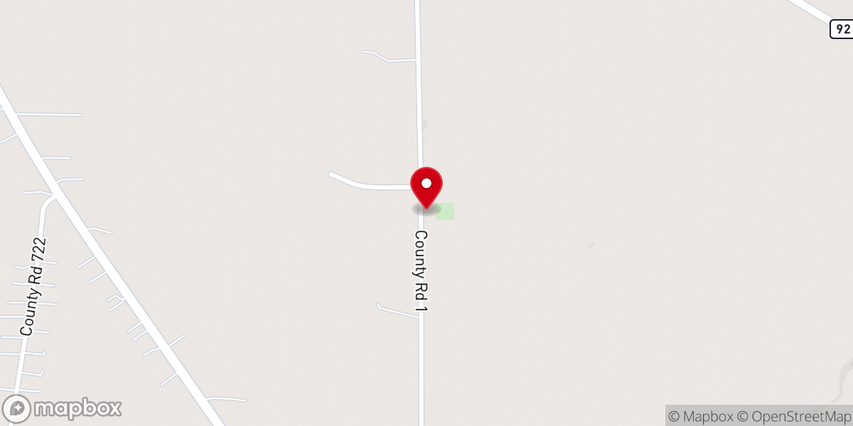 Map showing location of Shady Grove Missionary Baptist Church