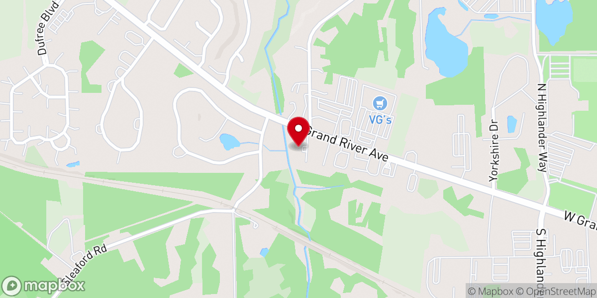 Map showing location of Prince of Peace Lutheran Church