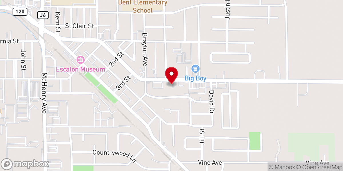 Map showing location of First Missionary Baptist Church