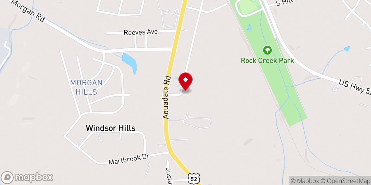 Map showing location of New Hope Church