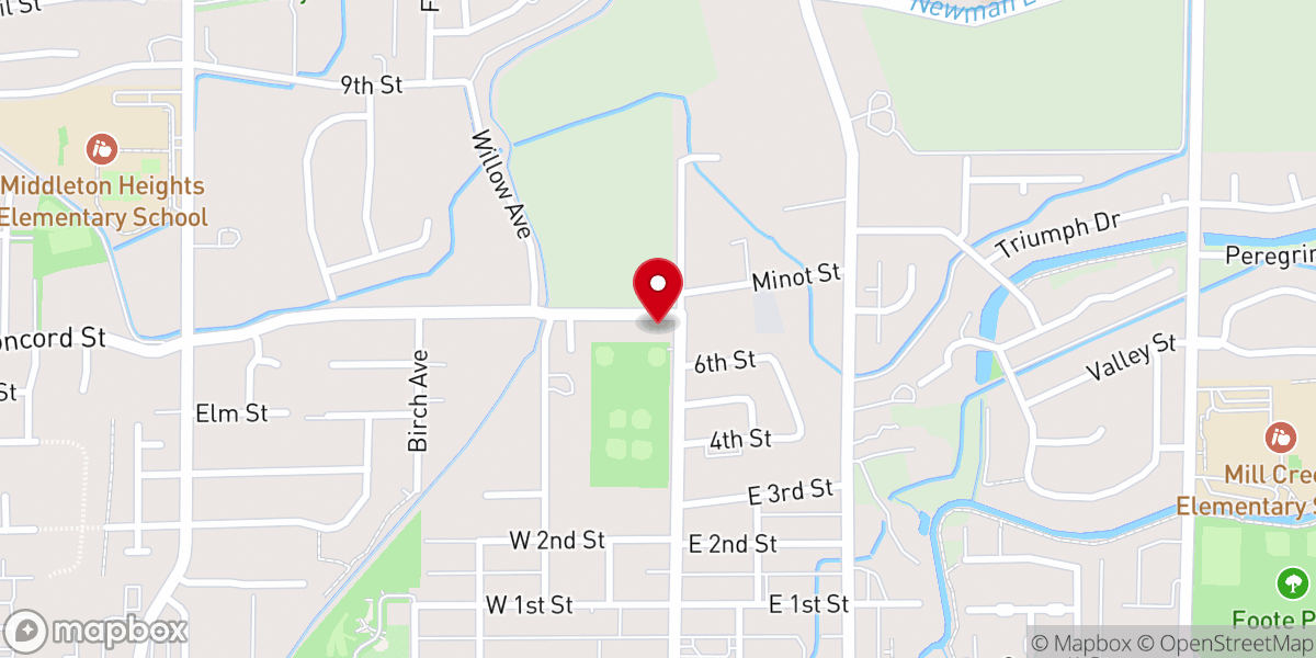 Map showing location of New Creation Community Church Middleton