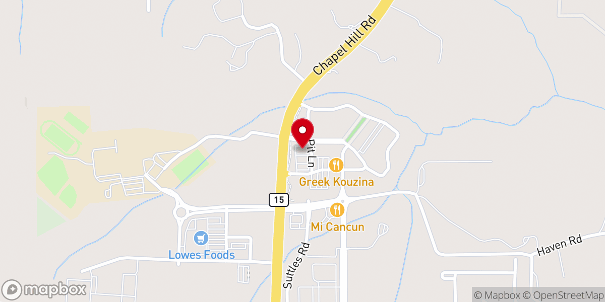 Map showing location of Chatham Park