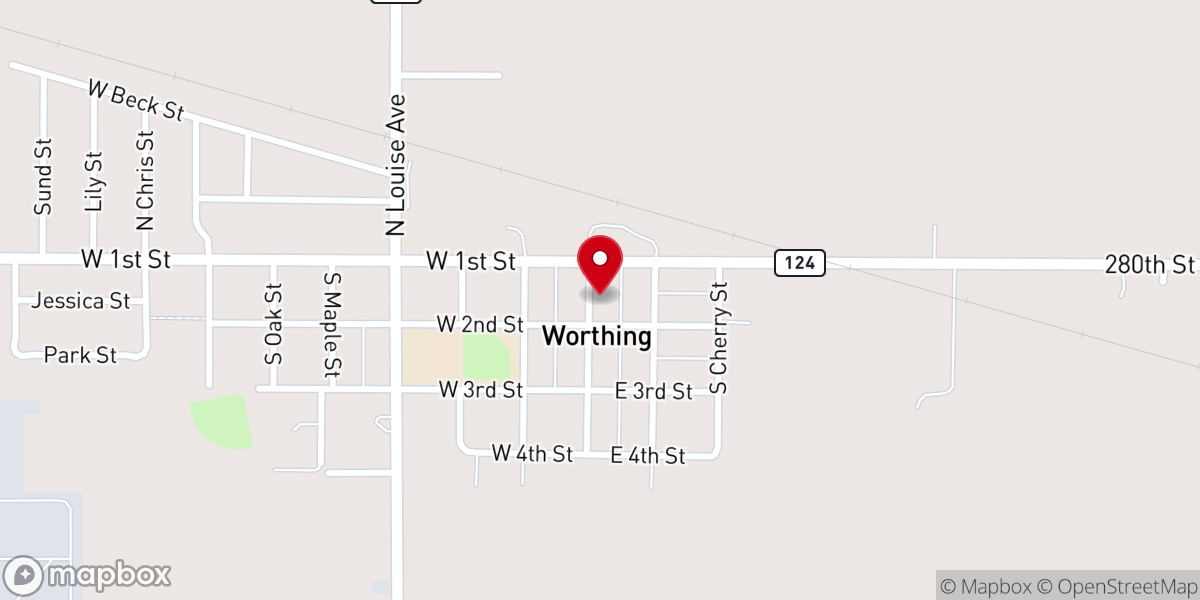 Map showing location of Southtown Church