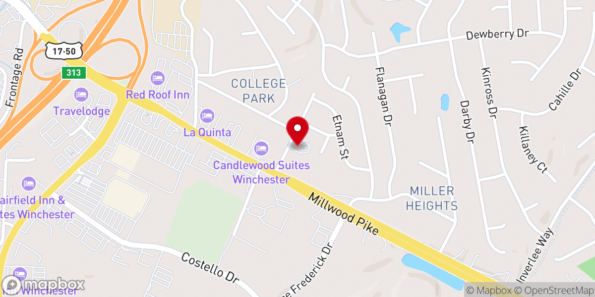 Map showing location of College Park Church of Christ