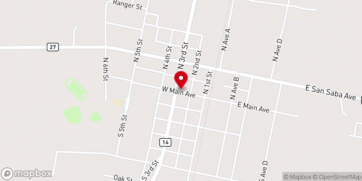 Map showing location of Corley-Porter Wortham Chapel