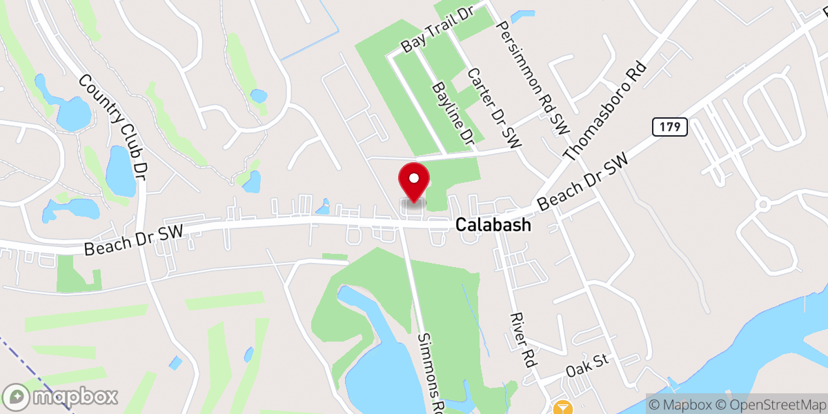 Map showing location of New Life Church Calabash