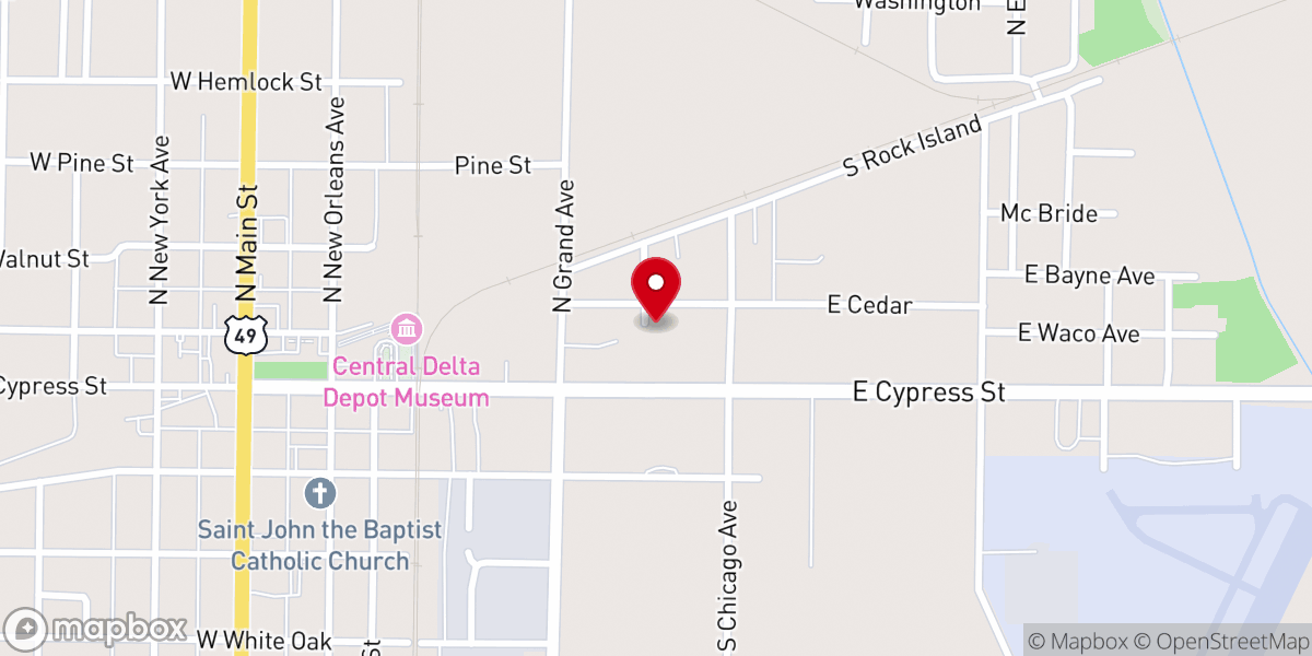 Map showing location of Full Gospel Church of God