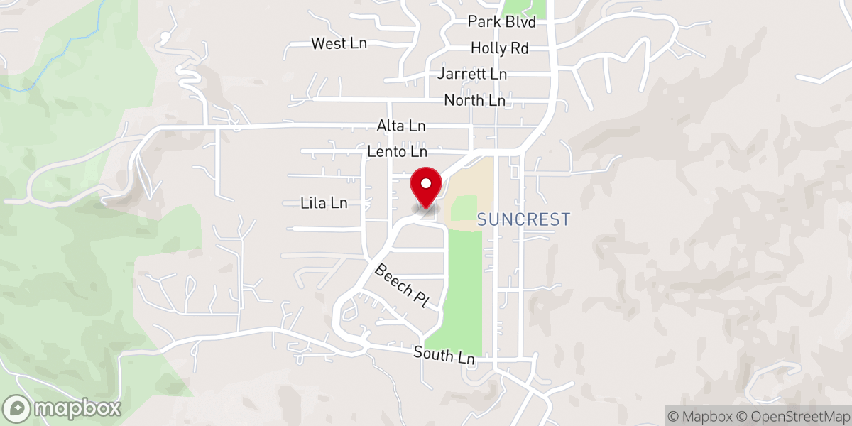 Map showing location of Crest Community Church