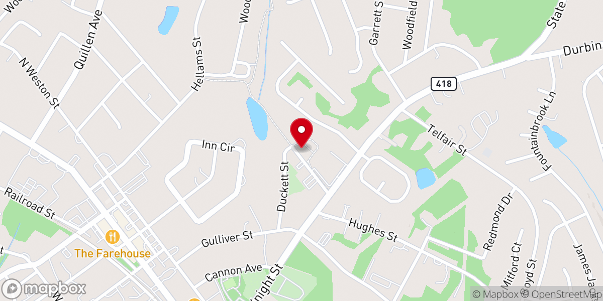 Map showing location of Mount Zion Baptist Church - Food Distribution Center