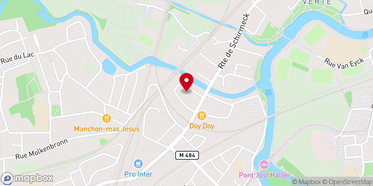 Map showing location of Église Saint-Jean de la Montagne Verte