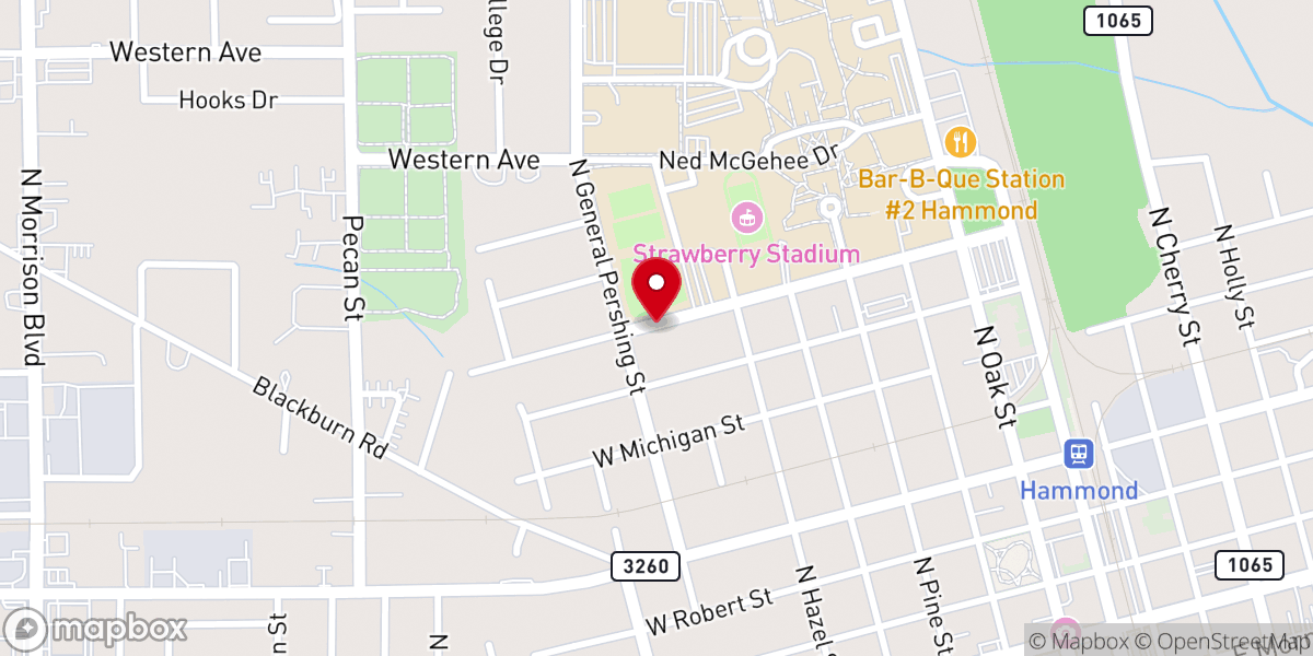 Map showing location of University Episcopal Chapel