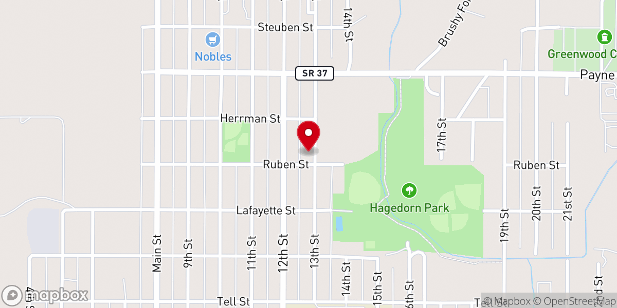 Map showing location of Berean Baptist Church